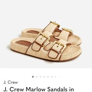 J. Crew Kids Sandals with Tan and Gold Accents